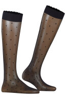 Falke - Dot 15 D Women Knee-High - Knæstrømpe Polka Prikker - Sort