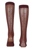 Falke - Dot 15 D Women Knee-High - Knæstrømpe Polka Prikker - Barolo