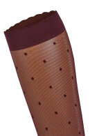 Falke - Dot 15 D Women Knee-High - Knæstrømpe Polka Prikker - Barolo