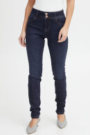 Pulz - Suzy Denim Jeans - HW - Curved Skinny - Mørk Slidt Denim