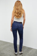 Pulz - Suzy Denim Jeans - HW - Curved Skinny - Mørk Slidt Denim