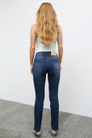 Pulz - Emma - High Waist Straight Leg - Mørk Denim