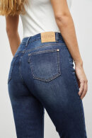 Pulz - Emma - High Waist Straight Leg - Mørk Denim