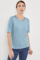 Gerry Weber - T-shirt Top - Satin Detalje - Aqua Blue