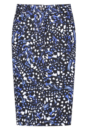 Gerry Weber - Blue Print Nederdel - Pencil Skirt - Blå