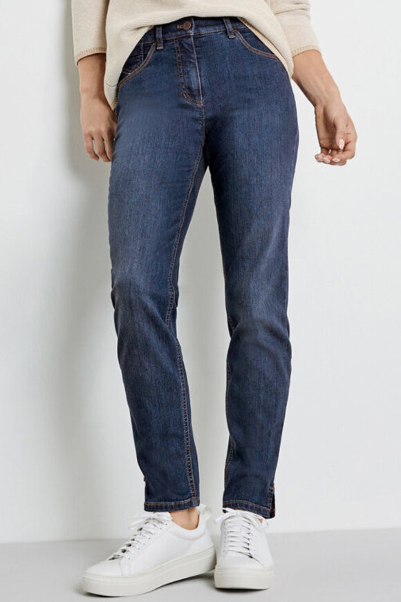 Gerry Weber - Best4me Cropped Jeans - 7/8 Del - Slim Fit - Stræk - Blå Denim