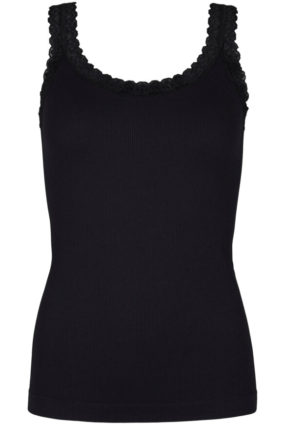 Tim & Simonsen - Frida Rib Top - Nero