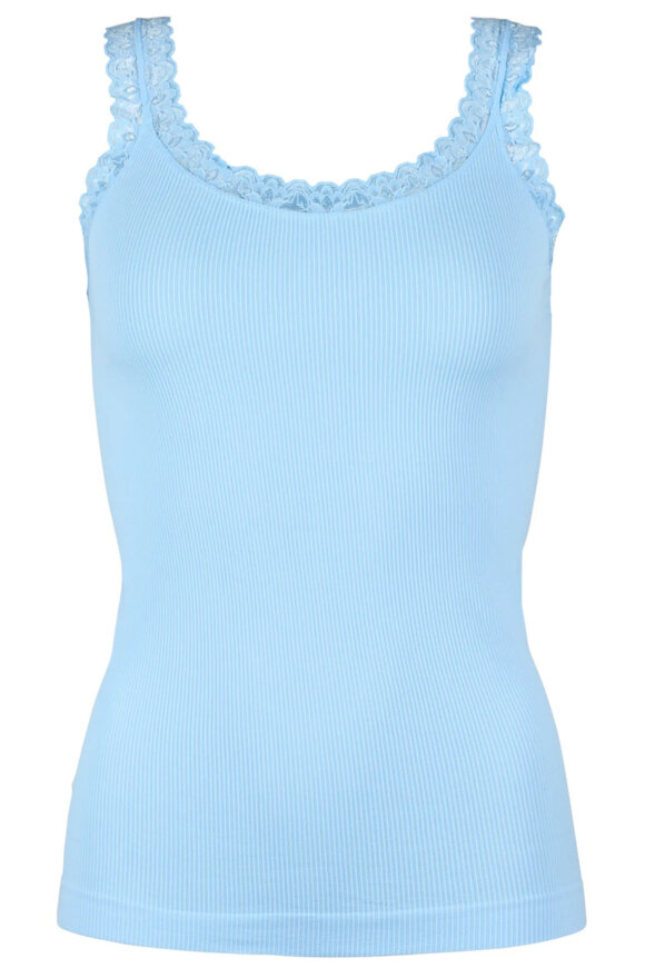 Tim & Simonsen - Frida Rib Top - Azzurro