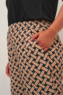 Kaffe Curve - KCqing Pants Black Orange - Print Bukser