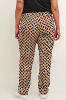 Kaffe Curve - KCqing Pants Black Orange - Print Bukser