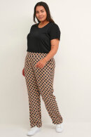 Kaffe Curve - KCqing Pants Black Orange - Print Bukser