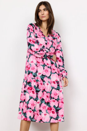 Soyaconcept - Sc-Felicity AOP 411 Fuchsia Rose - Print Kjole