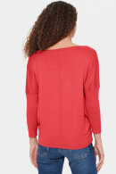 Saint Tropez - MilaSZ R-Neck Pullover Strikbluse - Casual Løs - Hibiscus