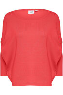 Saint Tropez - MilaSZ R-Neck Pullover Strikbluse - Casual Løs - Hibiscus