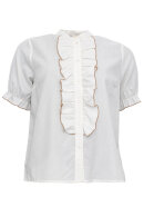 Costamani - Poplin Frill Shirt White - Smuk Flæseskjorte