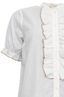 Costamani - Poplin Frill Shirt White - Smuk Flæseskjorte