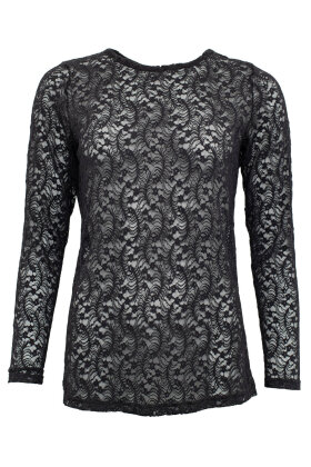 Costamani - Maggie Shirt Black - Langærmet Blonde Bluse