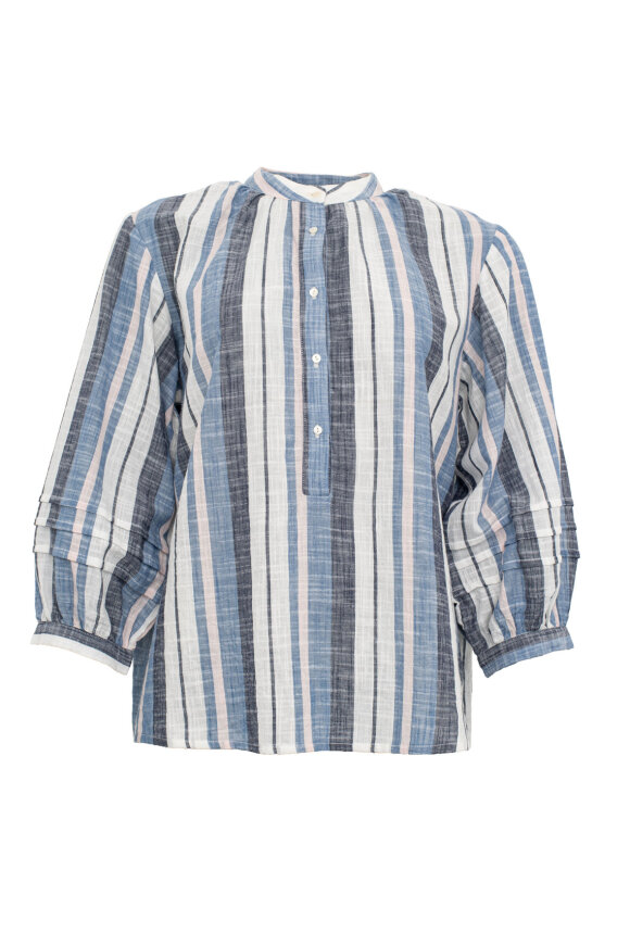 Costamani - Hay Blouse Denim Blue - Sød Skjorte Bluse