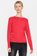 Saint Tropez - MilaSZ R-Neck Cardigan - Viskose Strik - Hibiscus