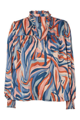 Prepair - Abby Blouse Blue - Smuk Løs & Let Print Bluse
