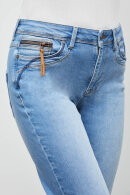 Pulz - PzKAROLINA High Waist  Straight Leg - Light Blue Denim