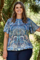 Zhenzi - Lisbeth 075 Alaskan - Print Bluse - Polyester Satin