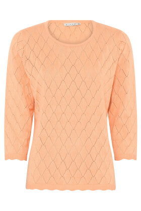 Micha - Mønstret Pullover Med Detaljer - Cantaloupe
