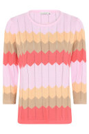 Micha - Zig Zag Mønstret Finstrik Pullover - Rose Canta