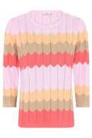 Micha - Zig Zag Mønstret Finstrik Pullover - Rose Canta