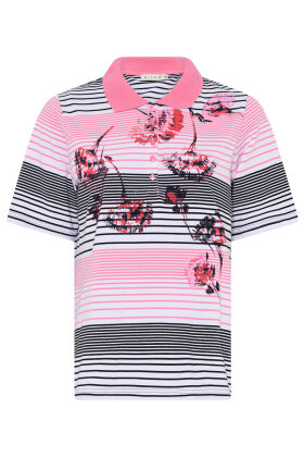 Micha - Basic Stripe Flower T-shirt -