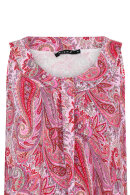 Micha - Top Paisley Print Jersey - Brede Stropper - Pink