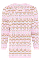 Micha - Hulstrikket Bluse - Bølgemønster - White Canta & Rose