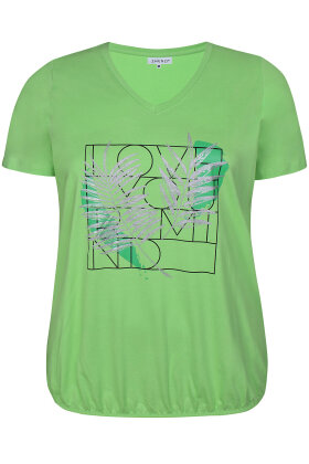 Zhenzi - Brianne 304 - Løs Print T-shirt - Green