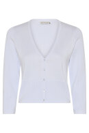 Micha - Strikket Viskose Cardigan - Mønstret - Bright White