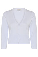 Micha - Strikket Viskose Cardigan - Mønstret - Bright White