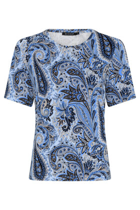 Micha - T-shirt Jersey Paisley Print - Blue