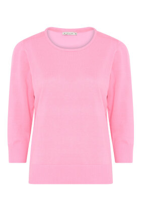 Micha - Basis Viskose Strik Pullover - Flamingopink