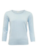 Micha - Basis Viskose Strik Pullover - Skywayblue