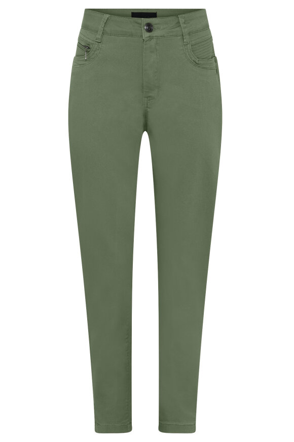 C Ro - Suzanne Jeans - Ensfarvet & Stræk - 7/8 del - Green