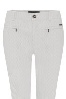 C Ro - Lina Jacquard Vævet Strækbukser - 7/8del - Slim Fit - Sand White