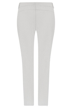 C Ro - Lina Jacquard Vævet Strækbukser - 7/8del - Slim Fit - Sand White