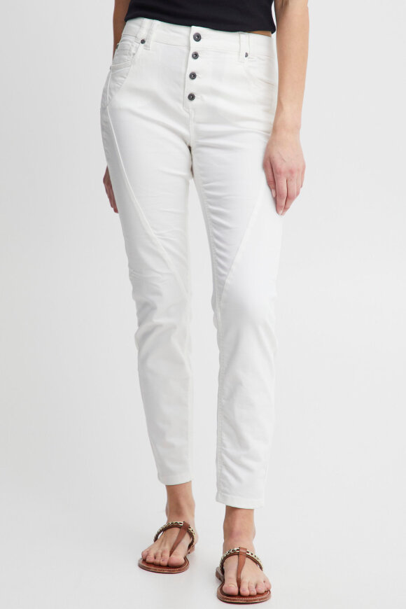 Pulz - PZRosita MW Pants Skinny Leg - Blanc de Blanc