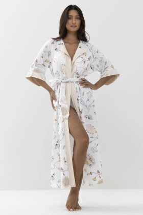 Mey - Kimono Serie Pearl - Asiatisk Kåbe - Hvid