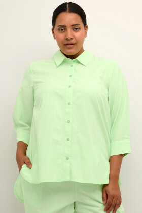 Kaffe Curve - KCjean Shirt - Frisk Sommer Skjorte - Paradise Green