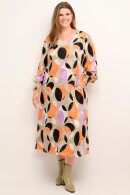 Kaffe Curve - kcAkky dress - Løs Print Kjole - A-facon - Multifarvet