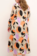 Kaffe Curve - kcAkky dress - Løs Print Kjole - A-facon - Multifarvet