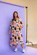 Kaffe Curve - kcAkky dress - Løs Print Kjole - A-facon - Multifarvet