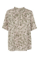 Prepair - Agnes Blouse SS - Print Bluse - Olive