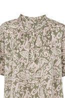 Prepair - Agnes Blouse SS - Print Bluse - Olive