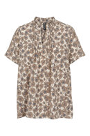 Prepair - Korfu Blouse - Løs Print Bluse - Beige